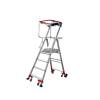 Individual working platform WHEELYS 4 -extremely easy to move in the open position thanks to 4 pivoting casters.